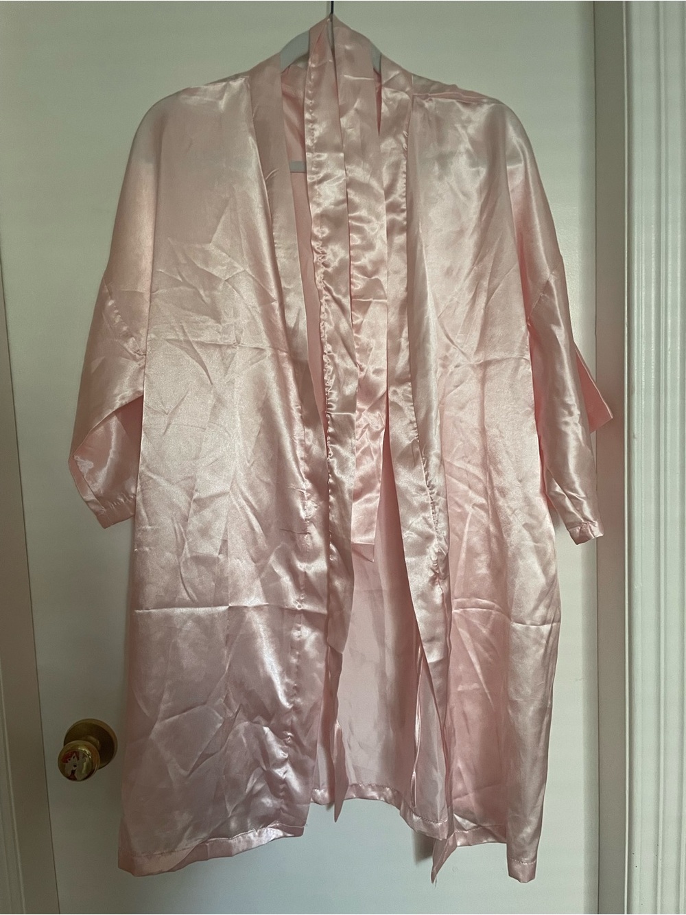 Amazon Pink Satin Robe